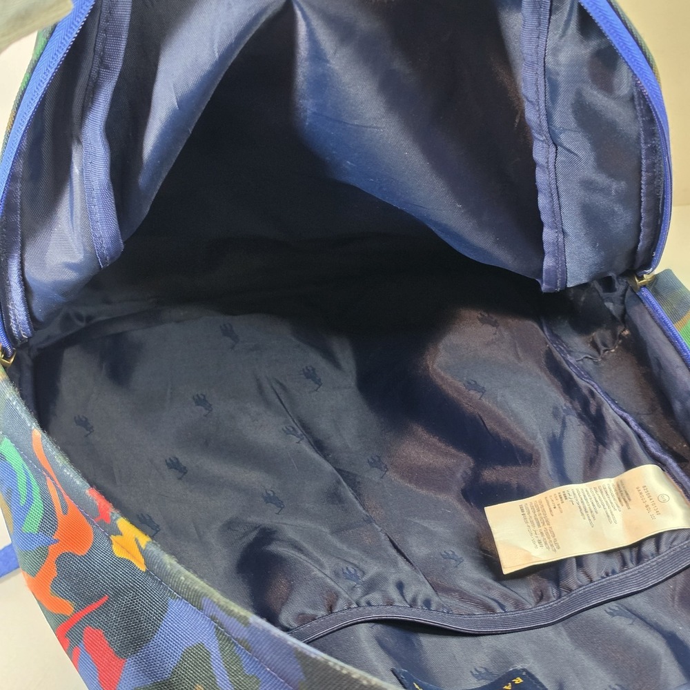 Polo Ralph Lauren Backpack With RARE Multicolor Camouflage Print - Used - Picture 16 of 16